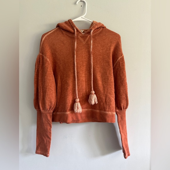 Ulla Johnson Milo Hoodie Orange Hooded Sweatshirt - Picture 1 of 5